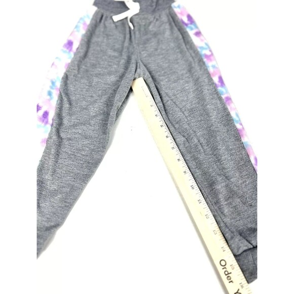 BCBG Lounge Set Girls Extra Small Gray Tie Dye Plush Sweatshirt Jogger Pants - Picture 12 of 16
